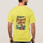 未来の旅の雰囲気アドベンチャーデザイン Tシャツ (裏面)