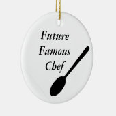 未来の有名なシェフ セラミックオーナメント (右)
