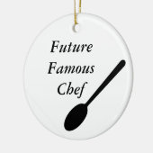 未来の有名なシェフ セラミックオーナメント (左)