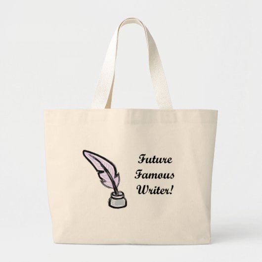 未来の有名な作家のバッグ ラージトートバッグ (正面)