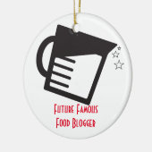未来の有名な食糧ブロガー セラミックオーナメント (左)