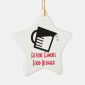 未来の有名な食糧ブロガー セラミックオーナメント (右)