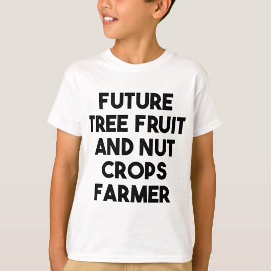 未来の木の果実及びナッツ作物農家 Tシャツ (正面)
