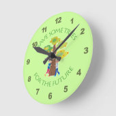 未来の木 ラウンド壁時計 (傾斜)