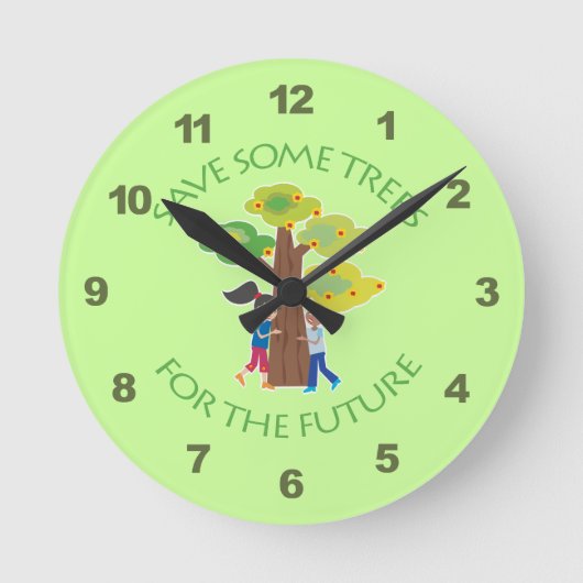 未来の木 ラウンド壁時計 (正面)