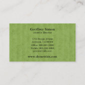 未来の次元の名刺、緑 名刺 (裏面)