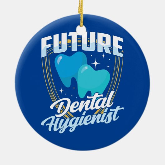 未来の歯科衛生士チーム衛生歯科医 セラミックオーナメント (裏面)
