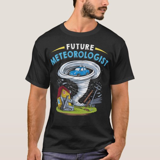 未来の気象学者キッズコスチューム天気予報トルナ Tシャツ (正面)