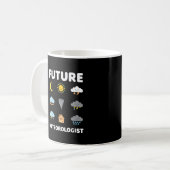 未来の気象学者　天気予報 コーヒーマグカップ (正面左)