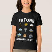 未来の気象学者　天気予報 トライブレンドＴシャツ (正面)