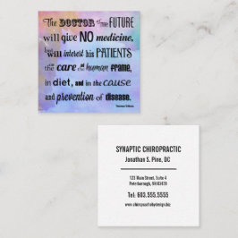 未来の水彩画のカイロプラクティックの医者 スクエア名刺