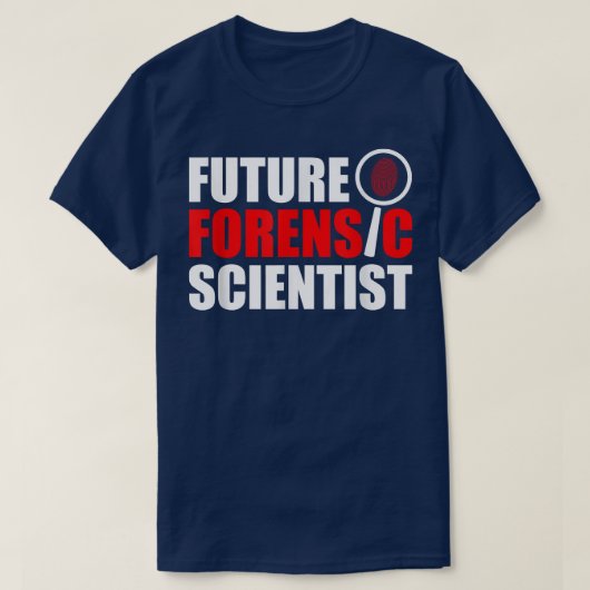 未来の法医科学者犯罪現場法医学 Tシャツ (デザイン正面)