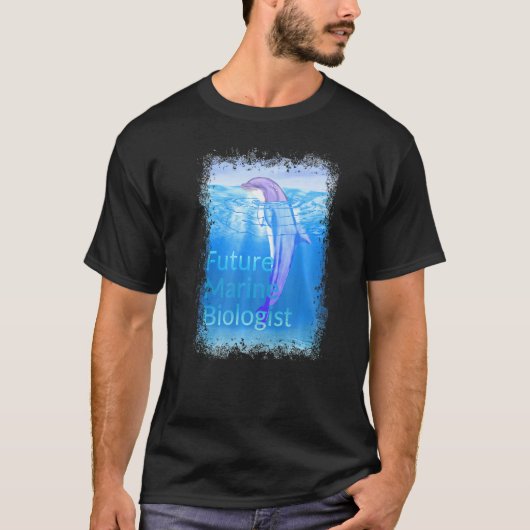 未来の海洋生物学者のかわいいイルカ Tシャツ (正面)