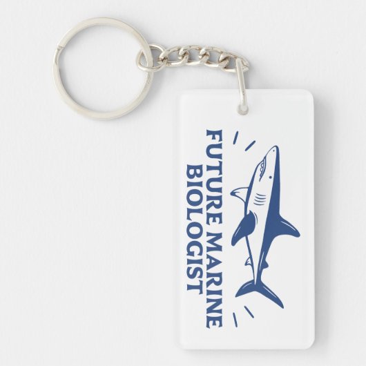 未来の海洋生物学者サメ愛好家 キーホルダー (正面)