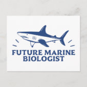 未来の海洋生物学者サメ愛好家 ポストカード (正面)