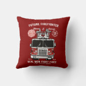 未来の消防士の男の子のギフトの普通消防車エンジン クッション (裏面)