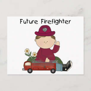 未来の消防士のTシャツと贈り物 ポストカード