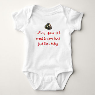 未来の消防士 ベビーボディスーツ