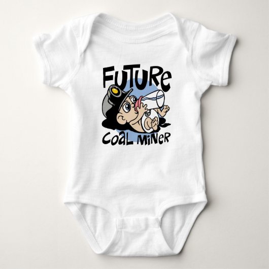 未来の炭鉱作業員 ベビーボディスーツ (正面)