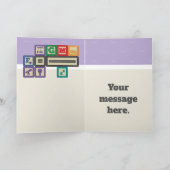 未来の物理学者のブロックの挨拶状 カード (内部)