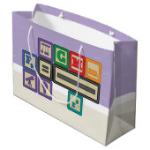 未来の物理学者のブロック抱き枕 ラージペーパーバッグ (裏面アングル)