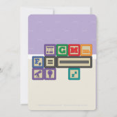 未来の物理学者のブロック赤ちゃんシャワー招待状 招待状 (裏面)