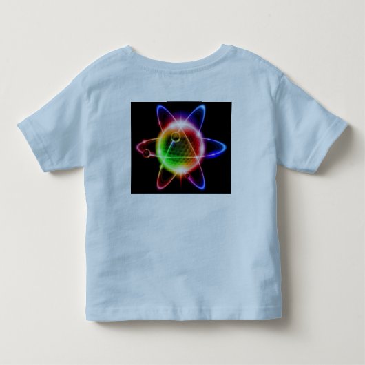 未来の物理学者-子供へライト及び原子の物理学 トドラーTシャツ (裏面)
