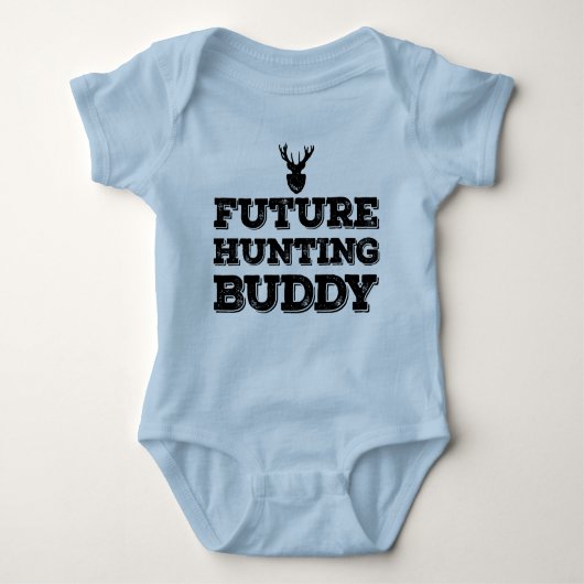 未来の狩りバディ生まれたばかりのパパギフト ベビーボディスーツ (正面)