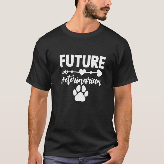 未来の獣医かわいい獣医アシスタント技術 Tシャツ (正面)
