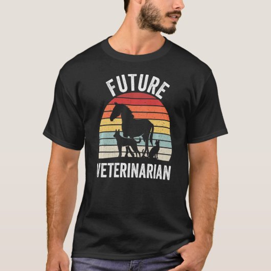 未来の獣医の男の子の女の子の獣医の獣医の獣医師のコスム Tシャツ (正面)