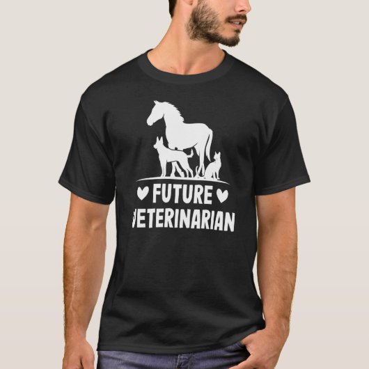 未来の獣医の男の子の女の子の獣医の獣医の獣医師のコスム Tシャツ (正面)