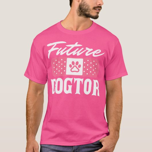 未来の獣医ドクターアニマルズラバー獣医師 Tシャツ (正面)