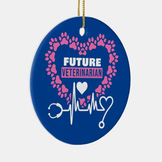 未来の獣医ドクターアニマルズ愛好家 セラミックオーナメント (右)