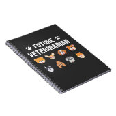 未来の獣医ドッグベットテックキッド動物愛好家 ノートブック (右側)