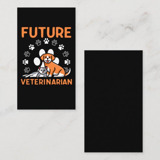 未来の獣医学生獣医のペット好き|過去記事 名刺 (正面/裏面)