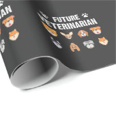 未来の獣医犬獣医テクキッド動物愛好家 ラッピングペーパー (ロールコーナー)