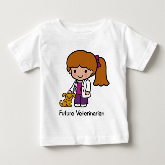 未来の獣医 – 少女 ベビーTシャツ (正面)