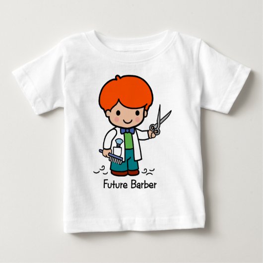 未来の理容師 ベビーTシャツ (正面)