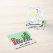 未来の生物学者のブロック紙コースター スクエアペーパーコースター (インサイチュ)