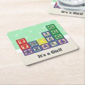 未来の生物学者のブロック紙コースター スクエアペーパーコースター (アングル)