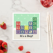 未来の生物学者のブロック赤ちゃんシャワーナプキン スタンダードカクテルナプキン (インサイチュ)