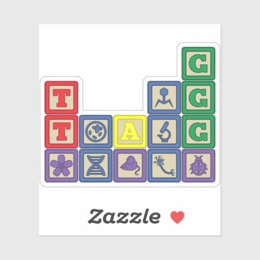 未来の生物学者のブロック輪郭ステッカー シール (シート)