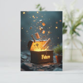 未来の瞑想カードのタイムカプセル 招待状 (スタンド正面)