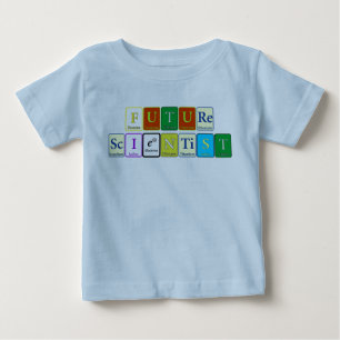 未来の科学者のロンパース ベビーTシャツ
