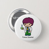 未来の科学者-男の子 缶バッジ (正面&裏面)