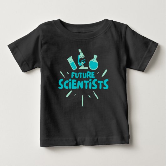 未来の科学者 - 研究室生活 ベビーTシャツ (正面)