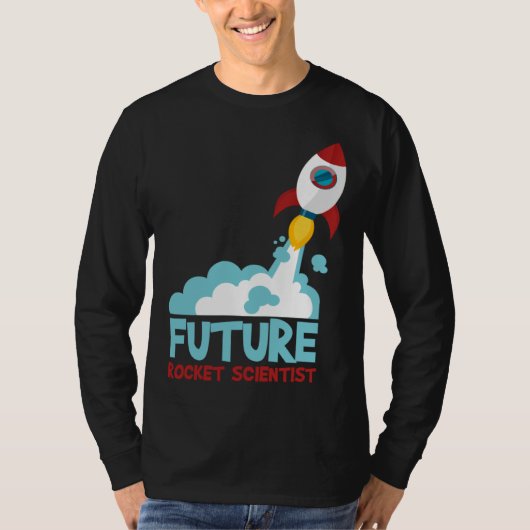 未来の科学者 科学 ロケット 宇宙船 子供 宇宙飛行士 Tシャツ (正面)