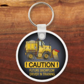 未来の積雪トラックドライバーキーチェーン キーホルダー (正面)