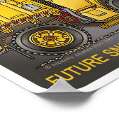 未来の積雪トラックドライバーポスタープリント ポスター (角)