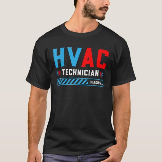 未来の空調技術者を乗せた空調技術者 Tシャツ (正面)